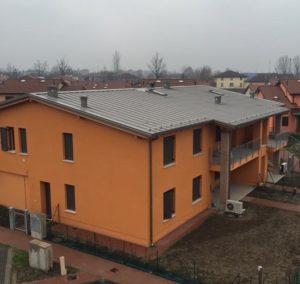 Copertura civile con pannelli di alluminio