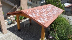 Piccola copertura in alluminio anticato Alubel