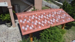 Piccola copertura in alluminio anticato Alubel