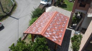Piccola copertura in alluminio anticato Alubel