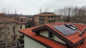 Copertura realizzata con sottocoppo metallico