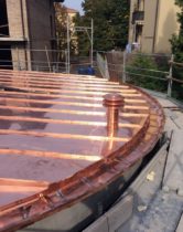 Copertura e lattoneria in rame per abitazione